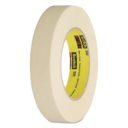 Scotch High-Performance Masking Tape 232, 3" Core, 24 mm x 55 m, Tan (2321)