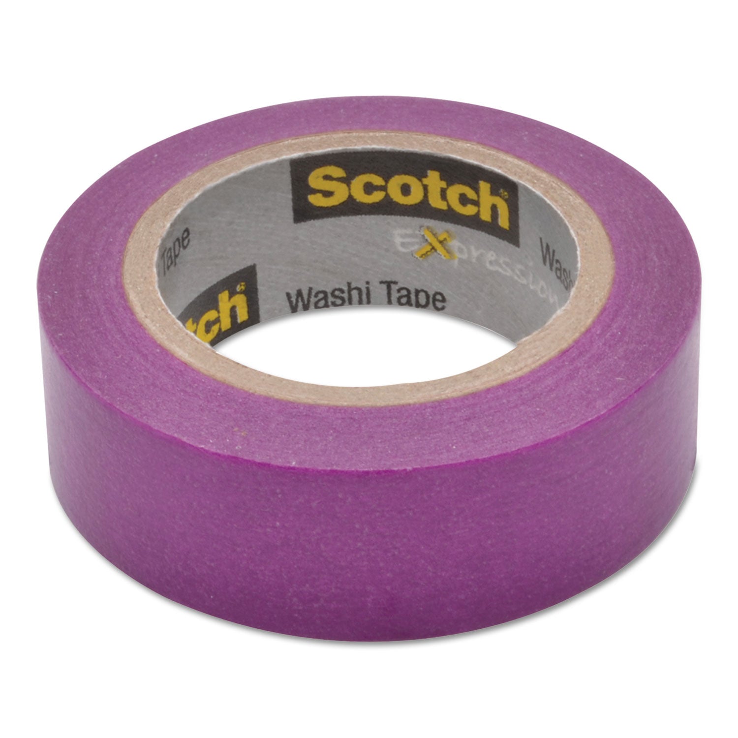 Scotch Expressions Washi Tape, 1.25" Core, 0.59" x 32.75 ft, Purple (C314PUR)