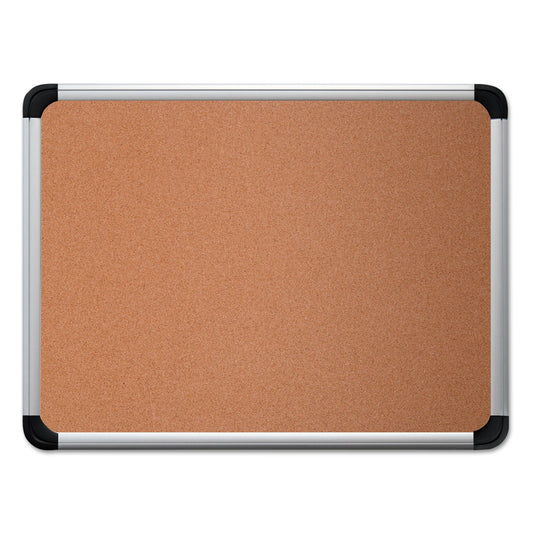 Universal Cork Board with Aluminum Frame, 36 x 24, Tan Surface (43713)