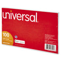 Universal Unruled Index Cards, 5 x 8, White, 100/Pack (47240)
