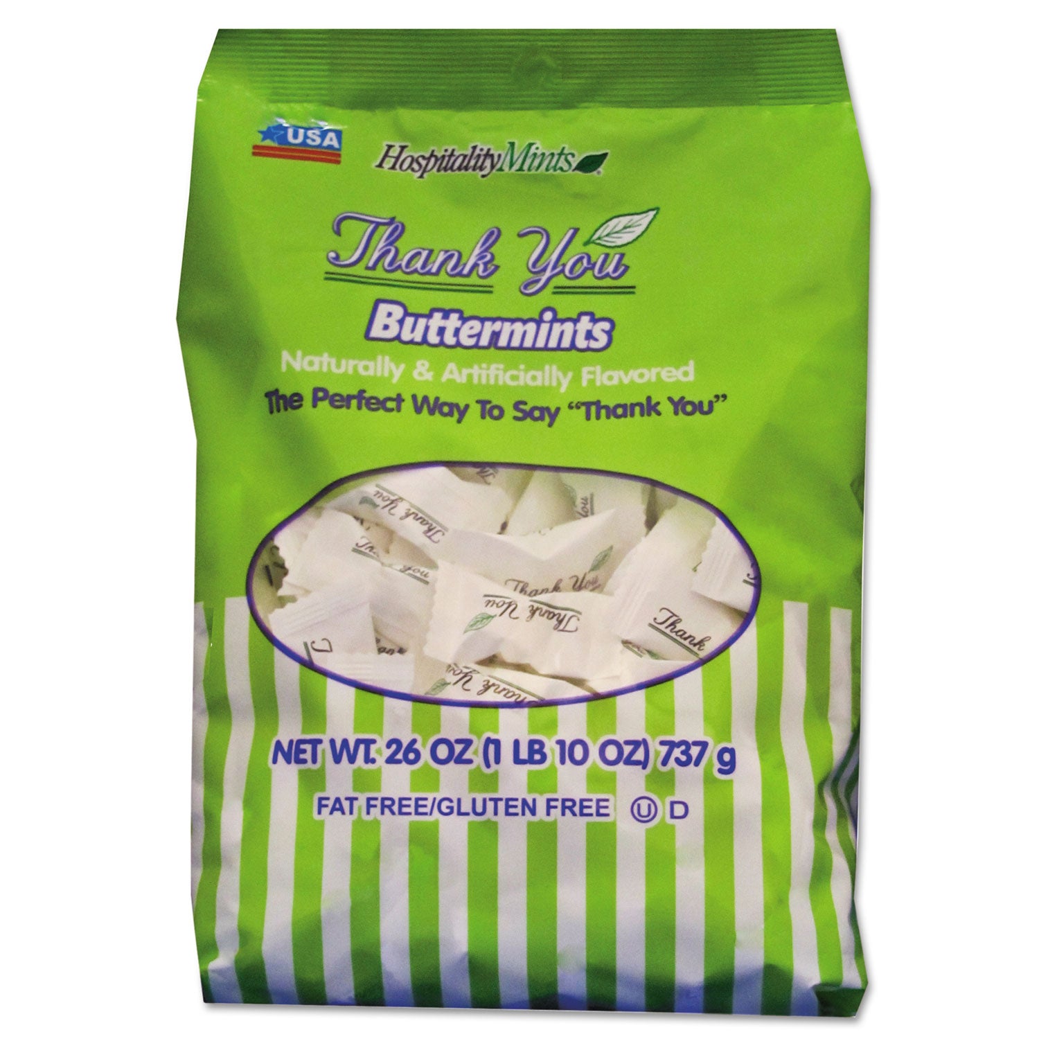 Hospitality Mints Thank You Buttermints Candies, 26 oz Bag (000501)