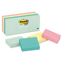 Post-it Original Pads in Beachside Cafe Collection Colors, 1.38" x 1.88", 100 Sheets/Pad, 12 Pads/Pack (653AST)