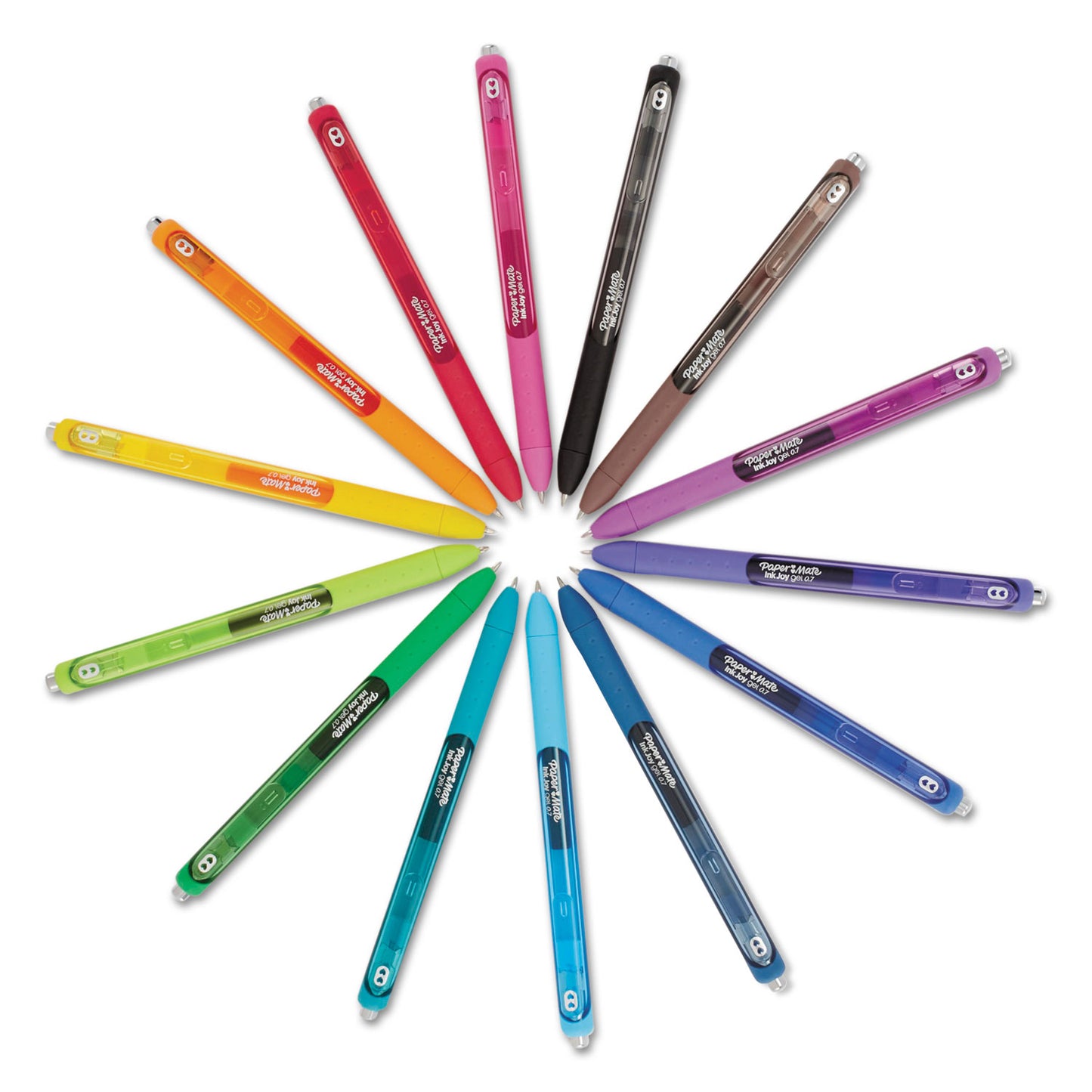 Paper Mate InkJoy Gel Pen, Retractable, Medium 0.7 mm, Assorted Ink and Barrel Colors, 20/Pack (1951718)