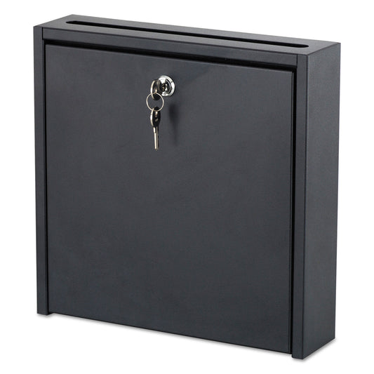 Safco Wall-Mountable Interoffice Mailbox, 12 x 3 x 12, Black (4258BL)