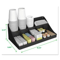 Mind Reader 11-Compartment Coffee Condiment Organizer, 18.25 x 6.63 x 9.78, Black (COMORGBLK)