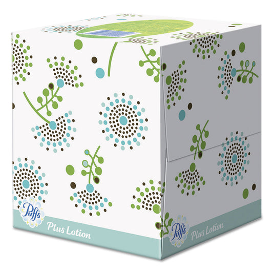 Puffs Plus Lotion Facial Tissue, 2-Ply, White, 56 Sheets/Box, 24 Boxes/Carton (34899CT)