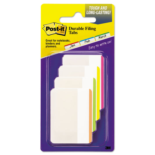 Post-it Lined Tabs, 1/5-Cut, Assorted Bright Colors, 2" Wide, 24/Pack (686F1BB)