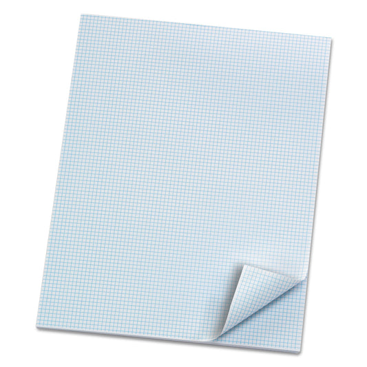 Ampad Quadrille Pads, Quadrille Rule (8 sq/in), 50 White (Heavyweight 20 lb Bond) 8.5 x 11 Sheets (22005)