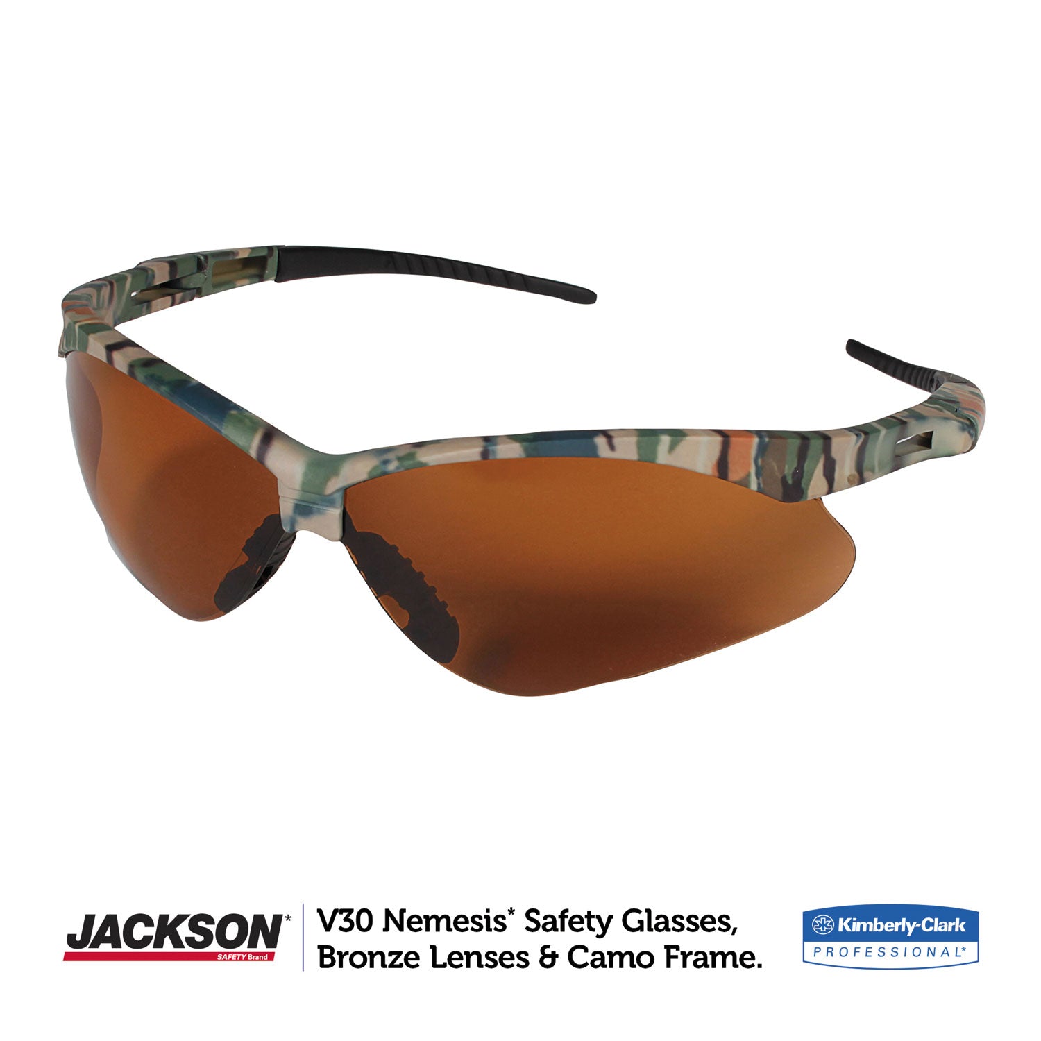 KleenGuard Nemesis Safety Glasses, Camo Frame, Bronze Lens (19644)