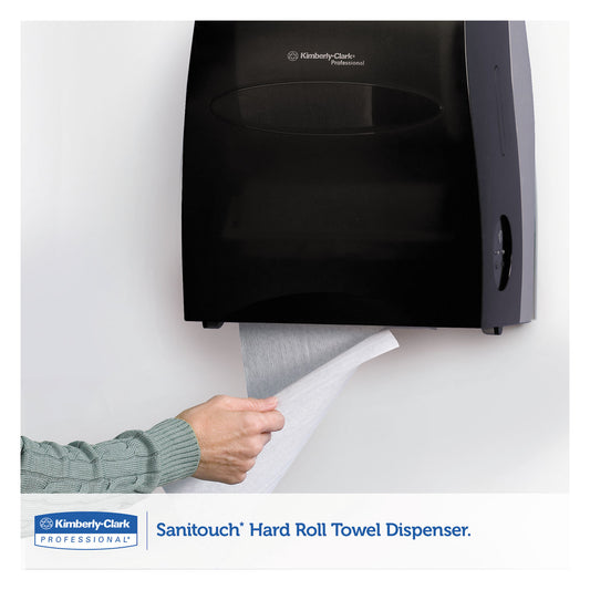 Kimberly-Clark Sanitouch Hard Roll Towel Dispenser, 12.63 x 10.2 x 16.13, Smoke (09996)