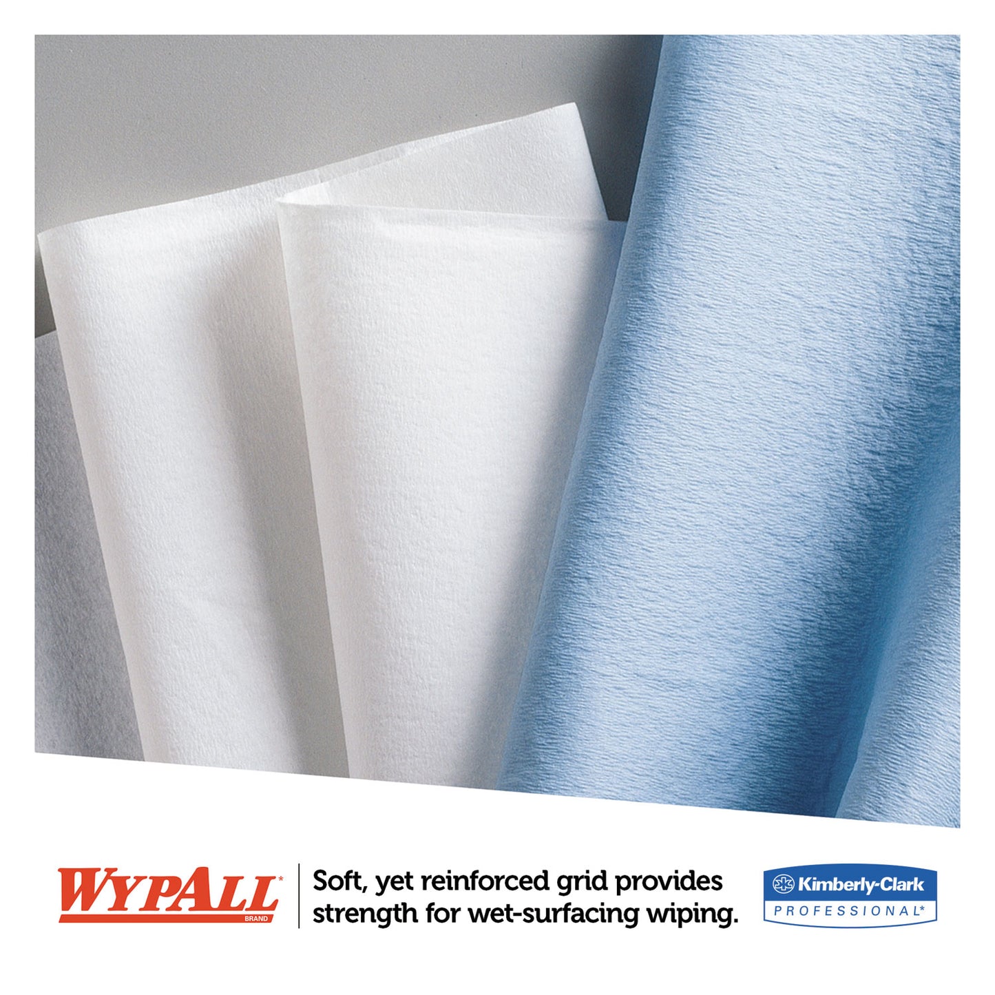 WypAll L30 Towels, POP-UP Box, 10 x 9.8, White, 120/Box, 10 Boxes/Carton (03086)