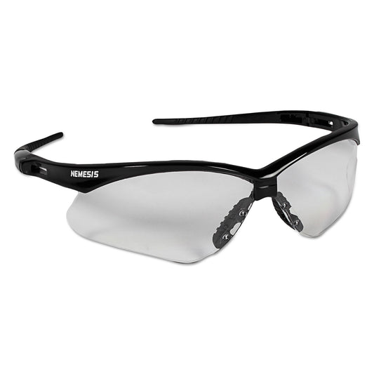 KleenGuard Nemesis Safety Glasses, Black Frame, Clear Lens (25676)