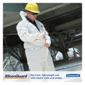 KleenGuard A35 Liquid and Particle Protection Coveralls, Zipper Front, Hooded, Elastic Wrists and Ankles, X-Large, White, 25/Carton (38939)