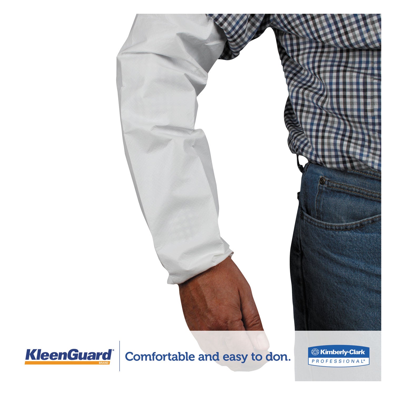 KleenGuard A40 Sleeve Protectors, One Size Fits Most, White, 200/Carton (44480)