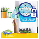 Swiffer Dusters Refill, Dust Lock Fiber, Unscented, Light Blue, 10/Box (21459BX)