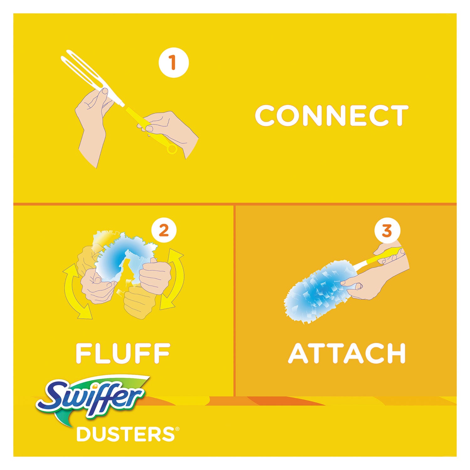 Swiffer Dusters Refill, Dust Lock Fiber, Unscented, Light Blue, 10/Box (21459BX)