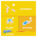 Swiffer Dusters Starter Kit, Dust Lock Fiber, 6" Handle, Blue/Yellow (11804KT)