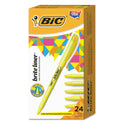 BIC Brite Liner Highlighter Value Pack, Yellow Ink, Chisel Tip, Yellow/Black Barrel, 24/Pack (BL241YW)