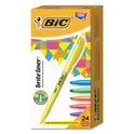 BIC Brite Liner Highlighter Value Pack, Assorted Ink Colors, Chisel Tip, Assorted Barrel Colors, 24/Set (BL241AST)