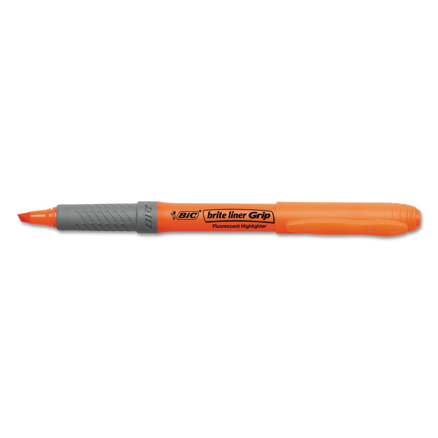 BIC Brite Liner Grip Pocket Highlighter, Assorted Ink Colors, Chisel Tip, Assorted Barrel Colors, 5/Set (GBLP51ASST)