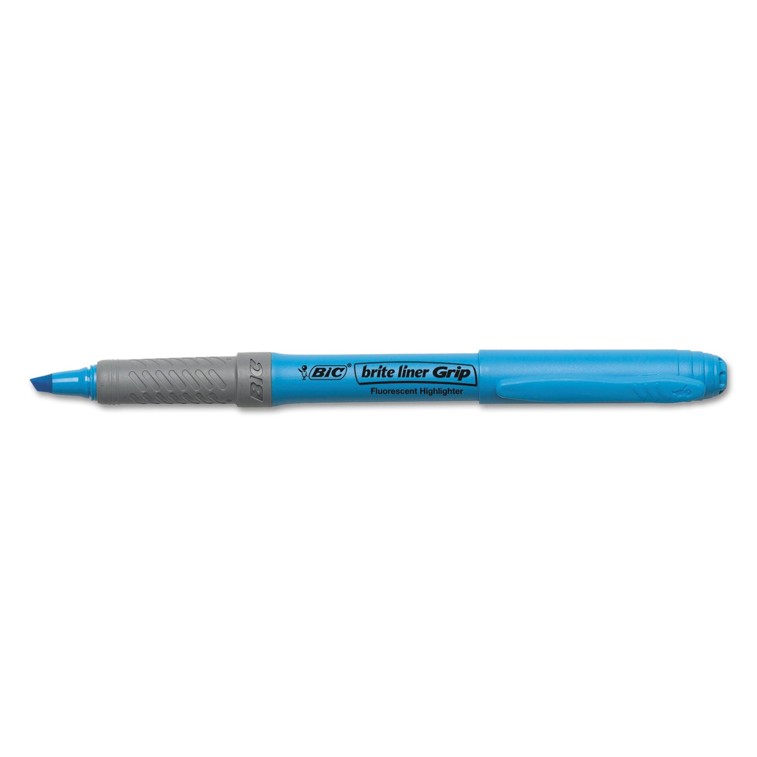 BIC Brite Liner Grip Pocket Highlighter, Assorted Ink Colors, Chisel Tip, Assorted Barrel Colors, 5/Set (GBLP51ASST)