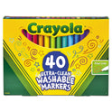 Crayola Ultra-Clean Washable Markers, Fine Bullet Tip, Assorted Colors, 40/Set (587861)