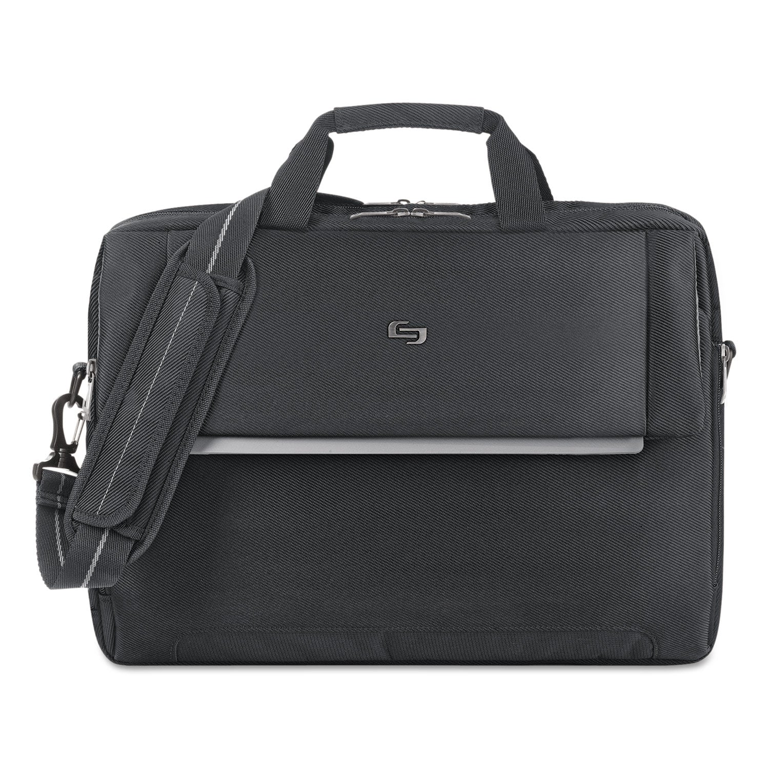 SOLO Urban Briefcase, Fits Devices Up to 17.3", Polyester, 16.5 x 3 x 11, Black (LVL3304)