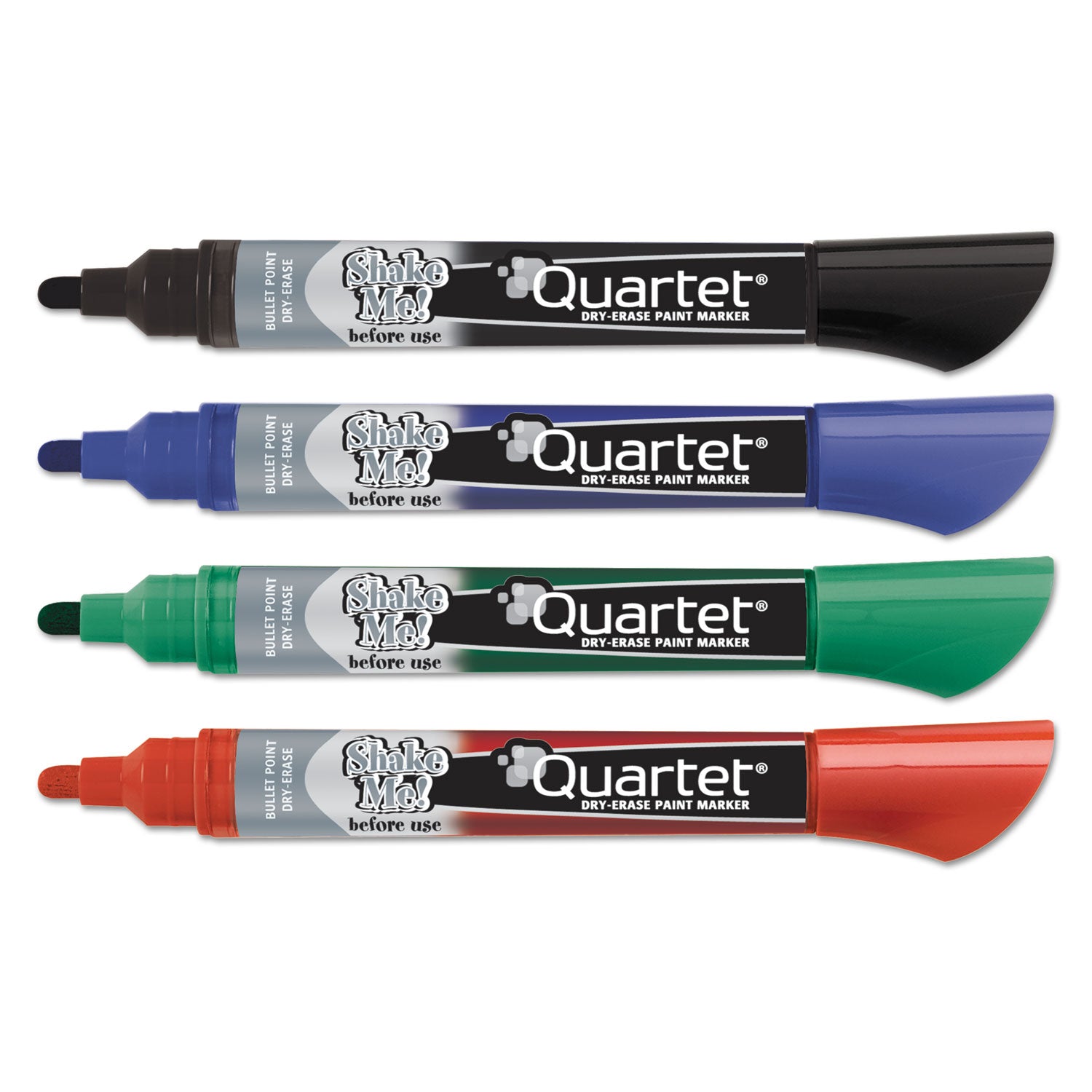 Quartet Premium Glass Board Dry Erase Marker, Broad Bullet Tip, Assorted Colors, 4/Pack (79552)