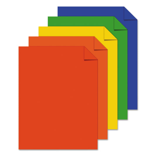 Astrobrights Color Cardstock -"Primary" Assortment, 65 lb Cover Weight, 8.5 x 11, Assorted, 50/Pack (20401)