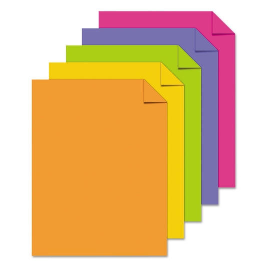 Astrobrights Color Cardstock -"Happy" Assortment, 65 lb Cover Weight, 8.5 x 11, Assorted, 250/Pack (21004)