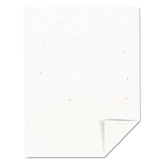 Astrobrights Color Cardstock, 65 lb Cover Weight, 8.5 x 11, Stardust Flecked White, 250/Pack (22401)