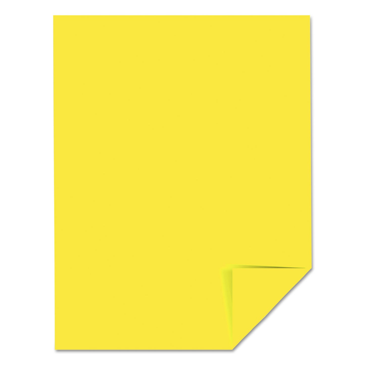 Astrobrights Color Cardstock, 65 lb Cover Weight, 8.5 x 11, Lift-Off Lemon, 250/Pack (21021)