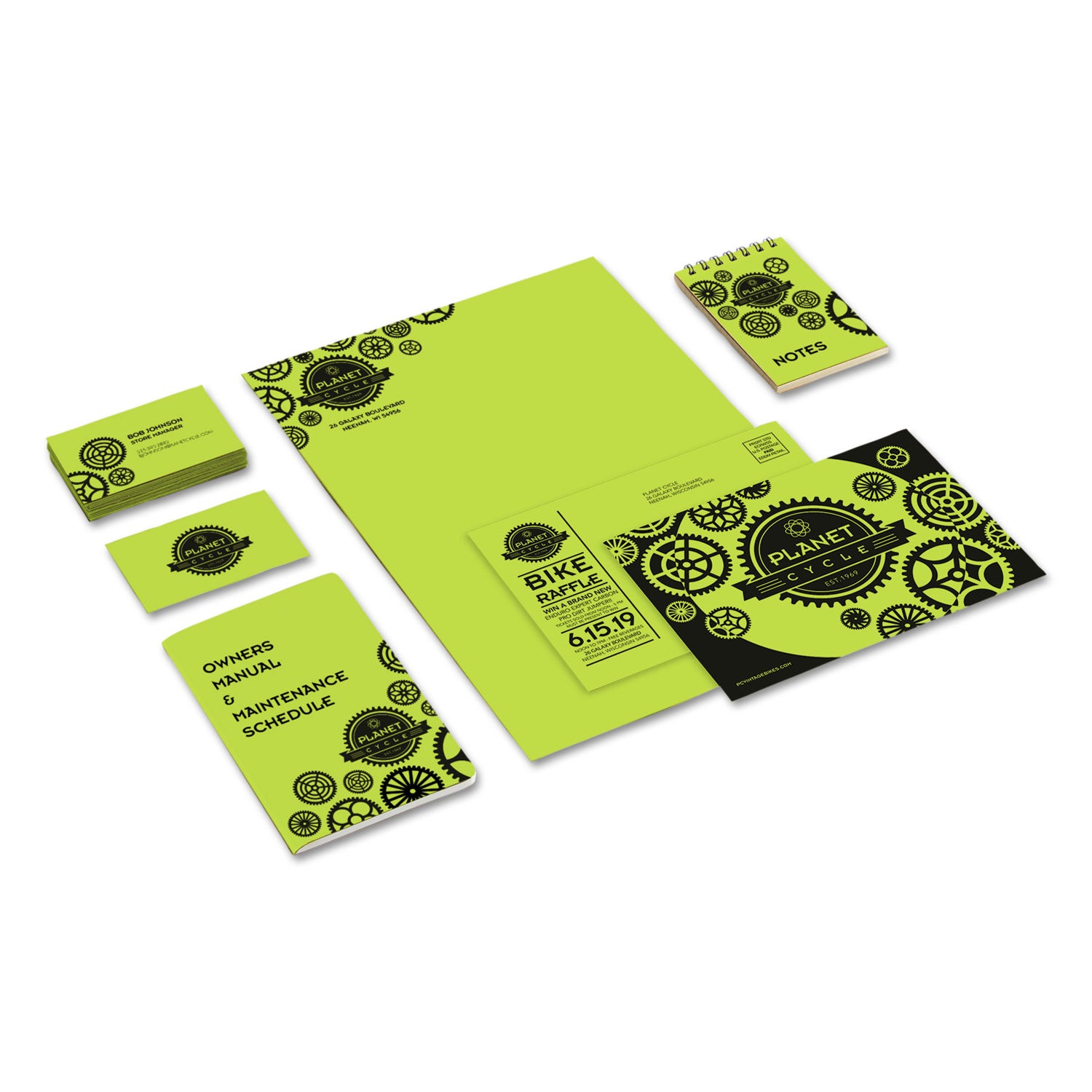 Astrobrights Color Cardstock, 65 lb Cover Weight, 8.5 x 11, Vulcan Green, 250/Pack (21869)