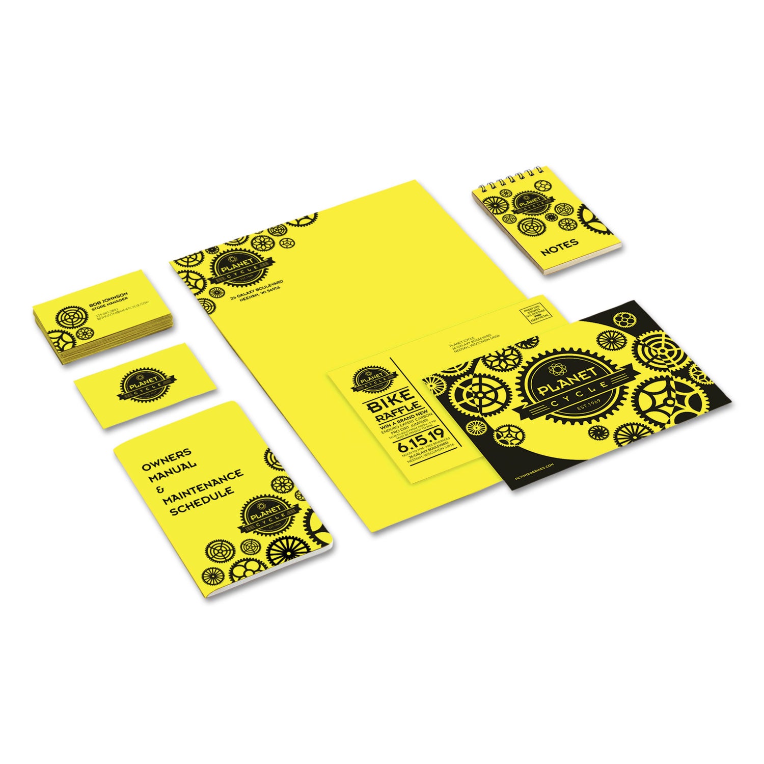 Astrobrights Color Cardstock, 65 lb Cover Weight, 8.5 x 11, Lift-Off Lemon, 250/Pack (21021)