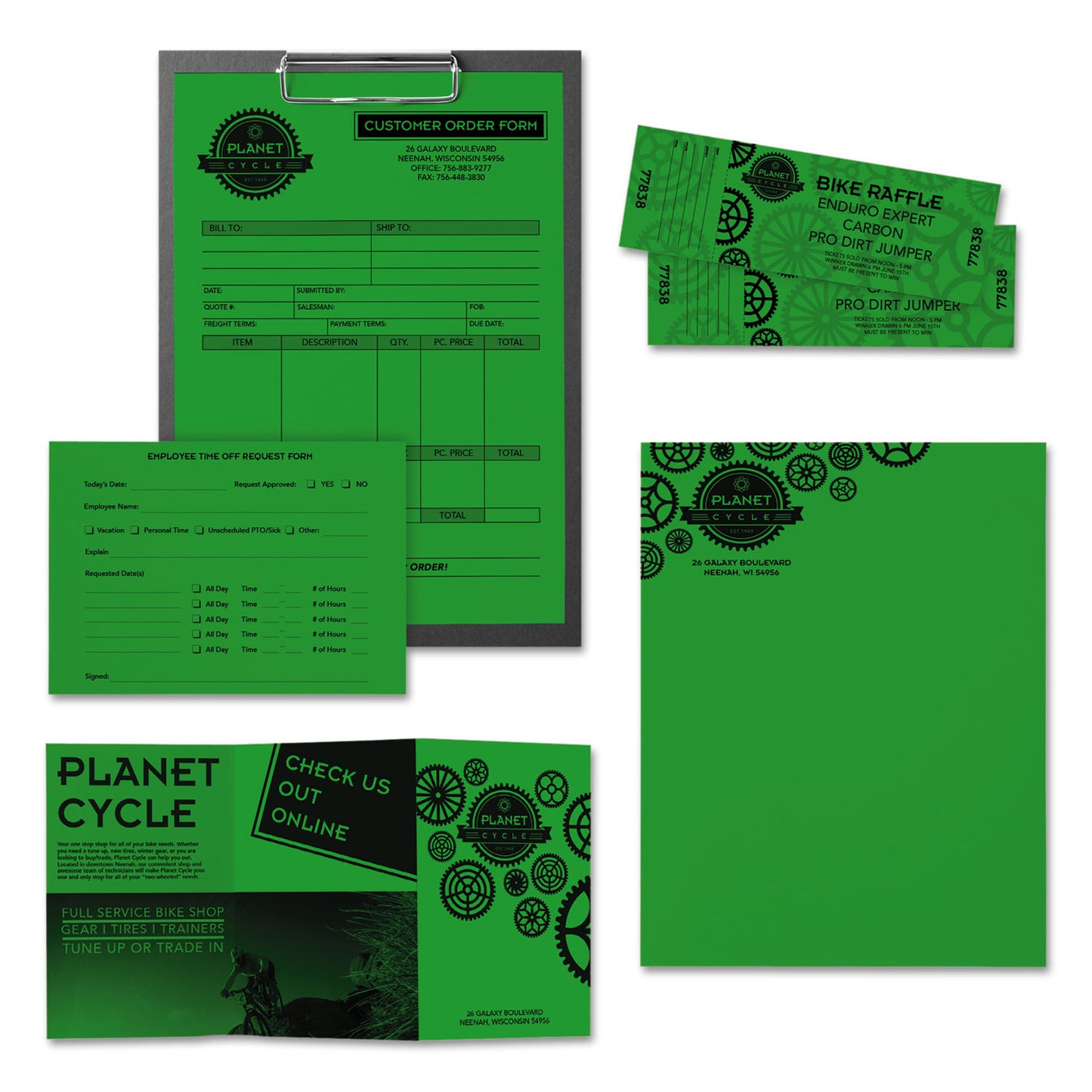 Astrobrights Color Paper, 24 lb Bond Weight, 8.5 x 11, Gamma Green, 500 Sheets/Ream (22541)