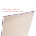 Deflecto Superior Image Slanted Sign Holder with Side Pocket, 13.5w x 4.25d x 10.88h, Clear (599401)