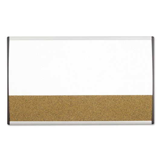 Quartet ARC Frame Cubicle Dry Erase/Cork Board, 30 x 18, Tan/White Surface, Silver Aluminum Frame (ARCCB3018)