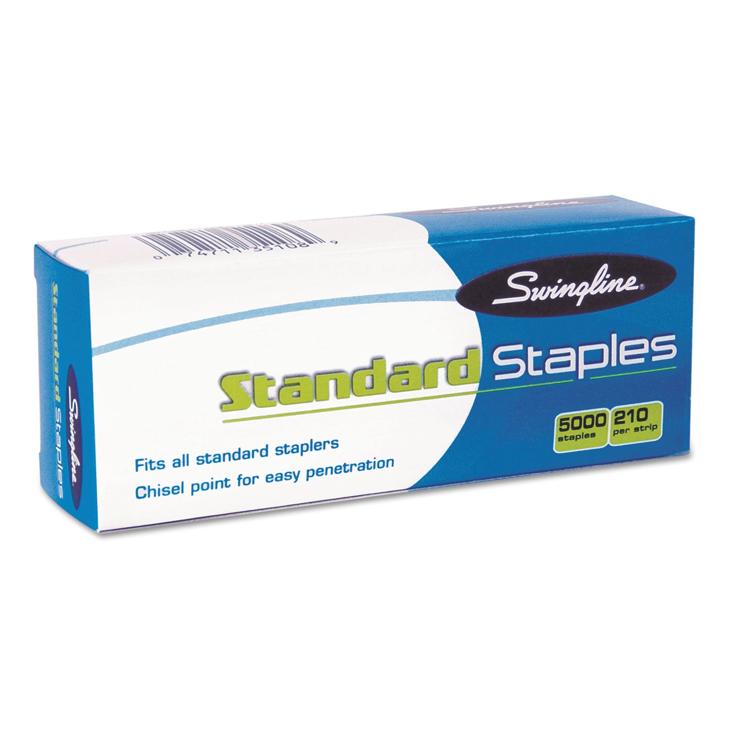 Swingline S.F. 1 Standard Staples, 0.25" Leg, 0.5" Crown, Steel, 5,000/Box (35108)