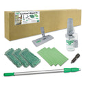 Unger SpeedClean Window Cleaning Kit, 72" to 80", Extension Pole With 8" Pad Holder, Silver/Green (CK053)