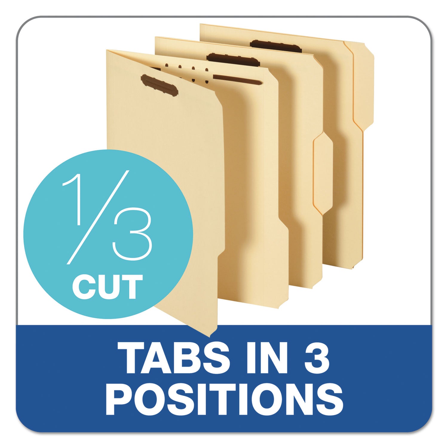 Pendaflex Top Tab Fastener Folder, 0.75" Expansion, 2 Fasteners, Letter Size, Manila Exterior, 50/Box (1453718PT)