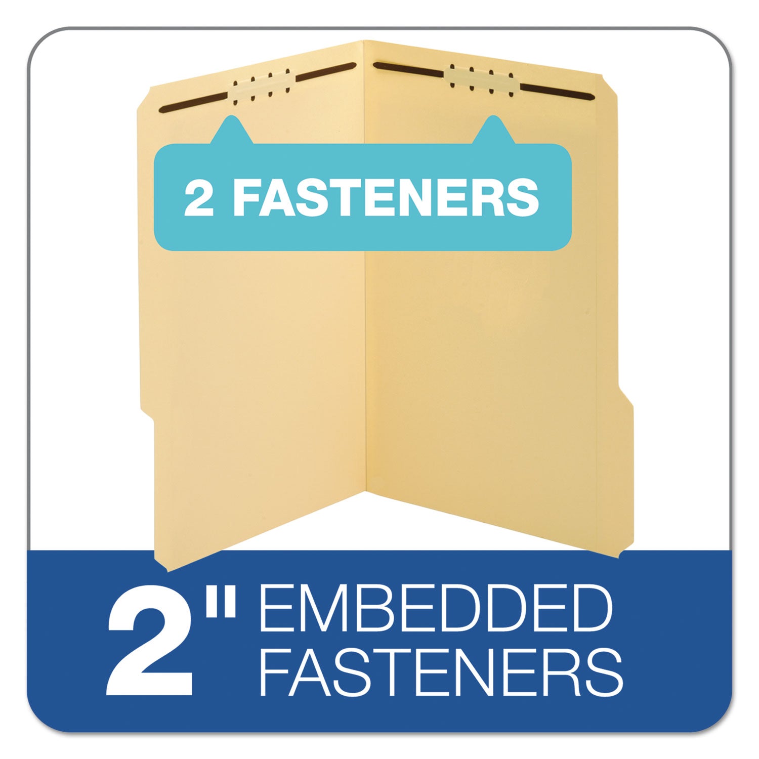 Pendaflex Top Tab Fastener Folder, 0.75" Expansion, 2 Fasteners, Legal Size, Manila Exterior, 50/Box (1953718)