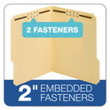 Pendaflex Top Tab Fastener Folder, 0.75" Expansion, 2 Fasteners, Letter Size, Manila Exterior, 50/Box (1453718PT)