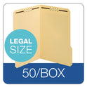 Pendaflex Top Tab Fastener Folder, 0.75" Expansion, 2 Fasteners, Legal Size, Manila Exterior, 50/Box (1953718)