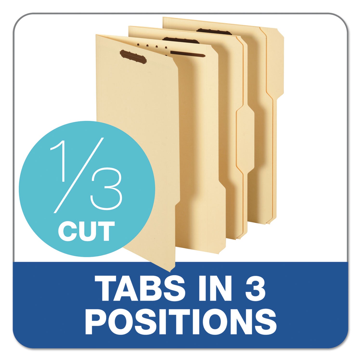 Pendaflex Top Tab Fastener Folder, 0.75" Expansion, 2 Fasteners, Legal Size, Manila Exterior, 50/Box (1953718)