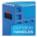 Pendaflex Desktop File With Hanging Folders, Letter Size, 6" Long, Blue (23011)