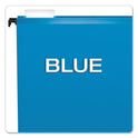 Pendaflex SureHook Hanging Folders, Letter Size, 1/5-Cut Tabs, Blue, 20/Box (615215BLU)