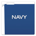 Pendaflex Colored Hanging Folders, Letter Size, 1/5-Cut Tabs, Navy, 25/Box (81615)