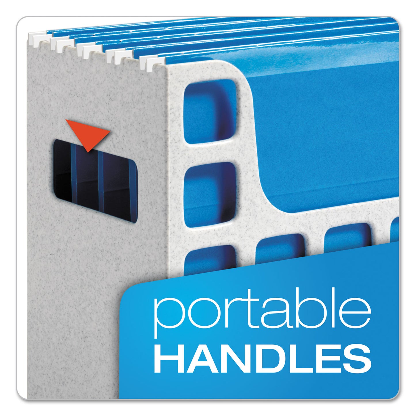 Pendaflex Desktop File With Hanging Folders, Letter Size, 6" Long, Granite (23054)