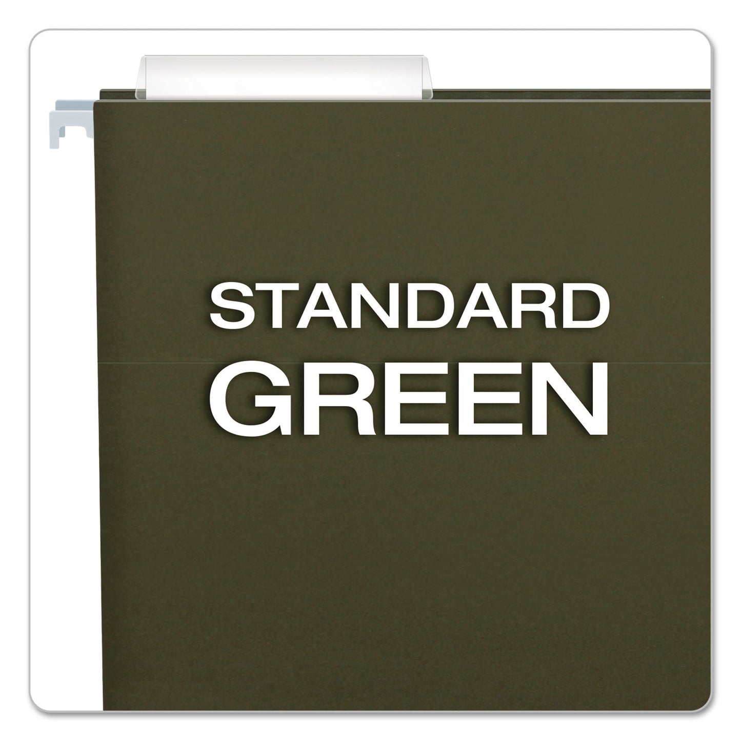 Pendaflex Standard Green Hanging Folders, Letter Size, 1/3-Cut Tabs, Standard Green, 25/Box (81601)