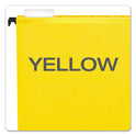 Pendaflex SureHook Hanging Folders, Letter Size, 1/5-Cut Tabs, Yellow, 20/Box (615215YEL)